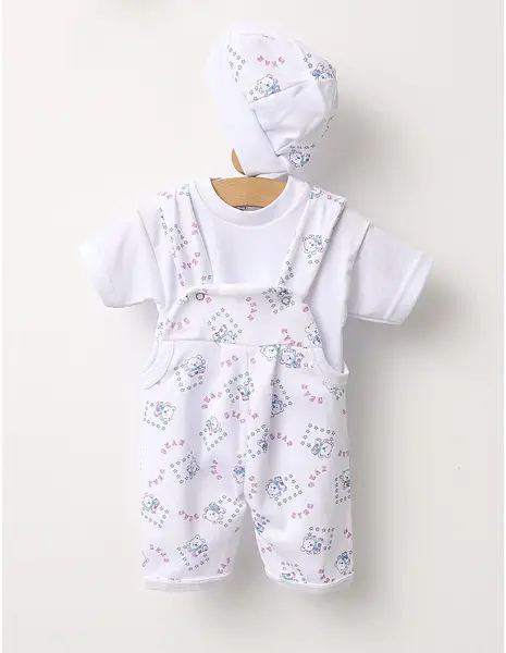 Set 3 piese bebelusi Baby Bear alb-multicolor