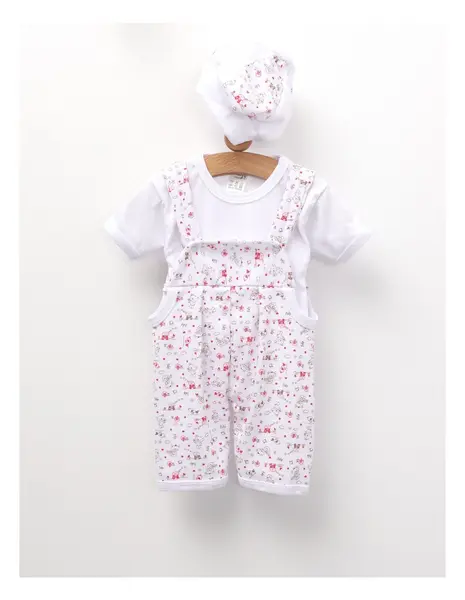 Set 3 piese bebelusi Bird s& Bear alb-rosu