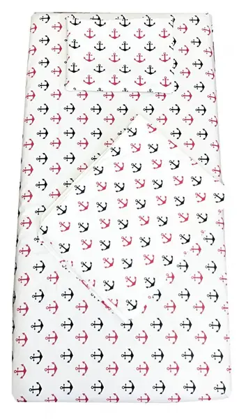 Set 3 piese paturica cu cearsaf si pernuta 140x70 cm Ancore
