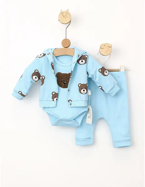 Set 3 piese Ursule Brun model blue