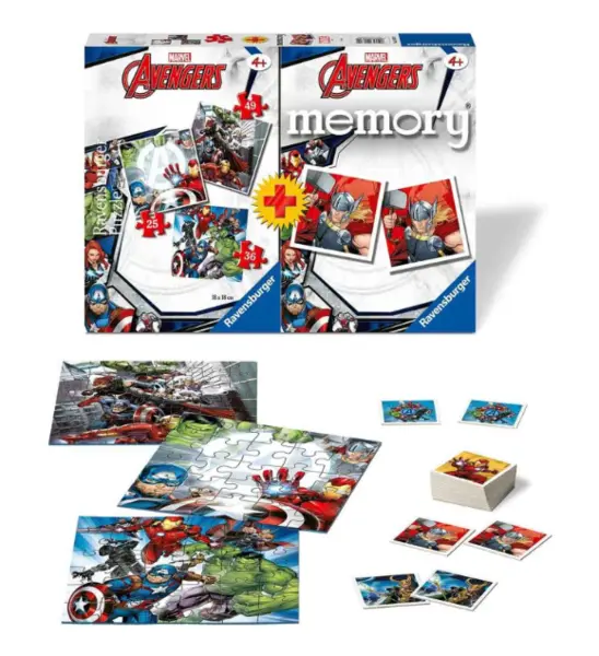 Set 3 puzzle - Joc memorie Avengers - 110 piese | Ravensburger