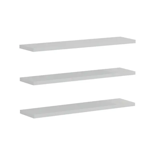 Set 3 rafturi de perete Divar, Alb, 60x14 cm