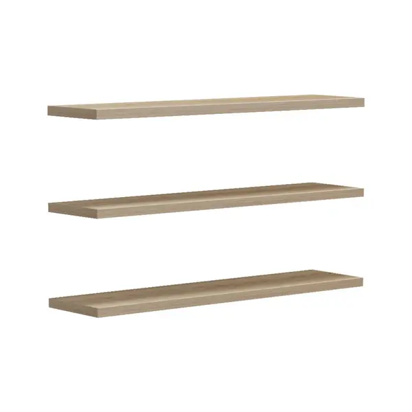Set 3 rafturi de perete Divar, Alb, 60x14 cm