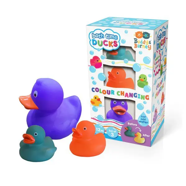 Set 3 ratuste colorate pentru baie care isi schimba culoarea