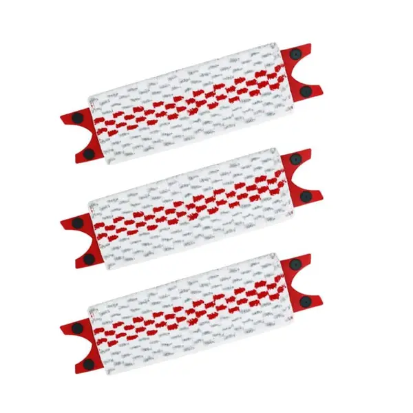 Set 3 rezerve mop PAA-home, compatibile cu Vileda Ultramax, microfibra culoare rosu cu alb