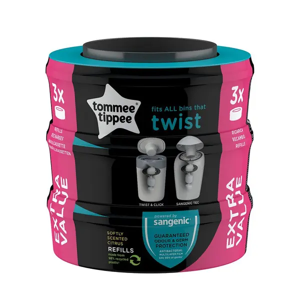 Set 3 rezerve pentru cos igienic Tommee Tippee Twist Click