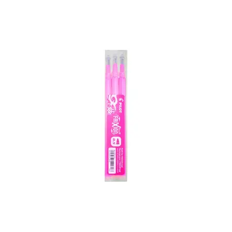 Set 3 rezerve roller Frixion Ball Pilot si Frixion Clicker 0.5 mm varf fin,roz