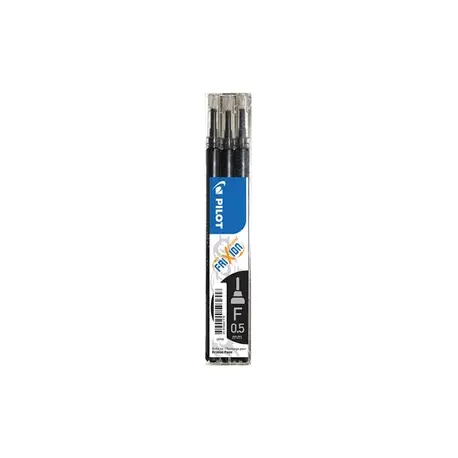 Set 3 rezerve roller Frixion Point Pilot 0.5 mm varf fin, negru