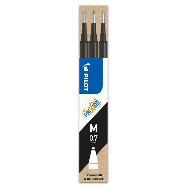 Set 3 rezerve roller Pilot Frixion Ball diverse culori 0.7 mm Set 3 rezerve roller Pilot Frixion Ball diverse culori 0.7 mm negru