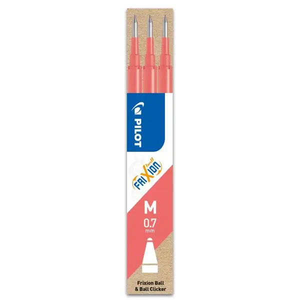 Set 3 rezerve roller Pilot Frixion Ball diverse culori 0.7 mm Set 3 rezerve roller Pilot Frixion Ball diverse culori 0.7 mm Roz Coral