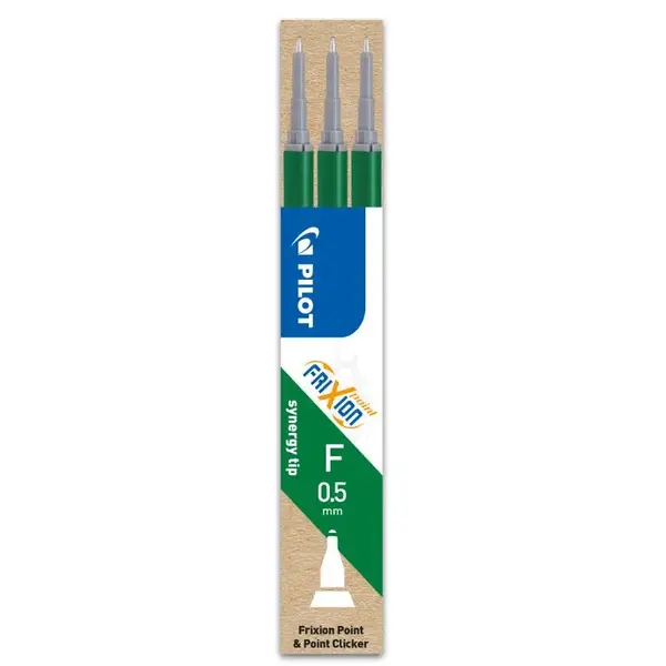 Set 3 rezerve roller Pilot Frixion Point 0.5 mm diverse culori Set 3 rezerve roller Pilot Frixion Point 0.5 mm diverse culori verde