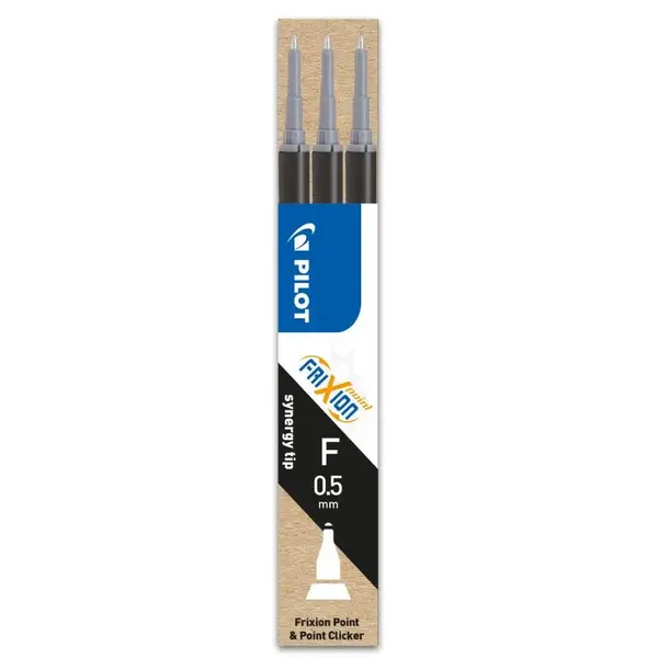 Set 3 rezerve roller Pilot Frixion Point 0.5 mm diverse culori Set 3 rezerve roller Pilot Frixion Point 0.5 mm diverse culori negru