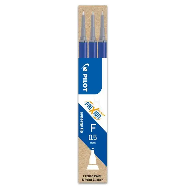 Set 3 rezerve roller Pilot Frixion Point 0.5 mm diverse culori Set 3 rezerve roller Pilot Frixion Point 0.5 mm diverse culori albastru