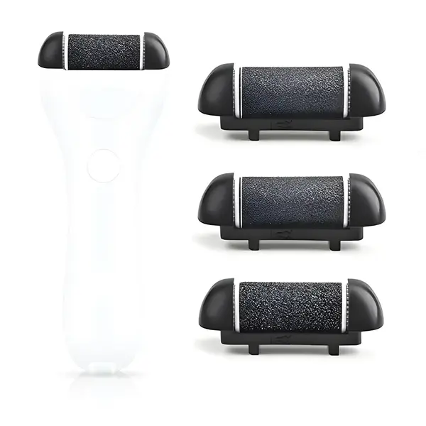 Set 3 Role cilindrice Pila Electrica IMA Trend – Negru, Indepartare Calus si Piele Moarta