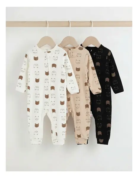 Set 3 salopete premium, Bear Face multicolor