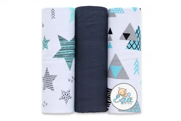 Set 3 scutece din bumbac 60x80 cm model No23
