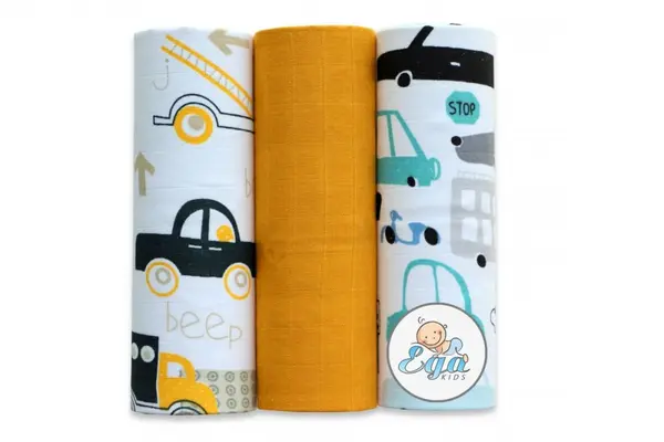 Set 3 scutece din bumbac 60x80 cm model No28