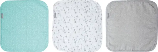 Set 3 scutece din muselina pentru nou-nascuti Bebe-Jou - Ollie, 32 x 32 cm