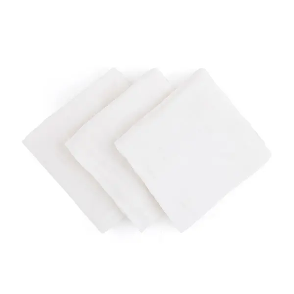 Set 3 scutece, Feedo, Din muselina, Multifunctionale, Din bumbac certificat Oeko-Tex Standard 100, 68x68 cm, 0 luni+, Alb