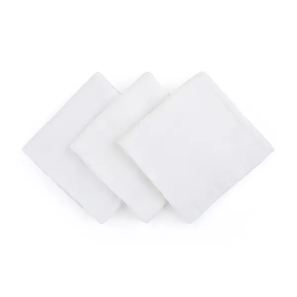 Set 3 scutece, Petite&Mars, Moussy Total White, Din muselina de bambus, Hipoalergenice, 68 x 68 cm, Certificate Oeko Tex Standard 100, Alb