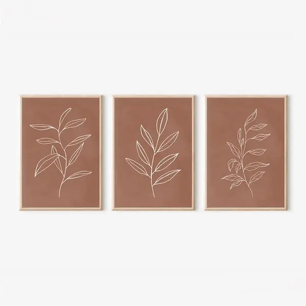 Set 3 tablouri Drifer Multicolor 33x1.5x48 cm