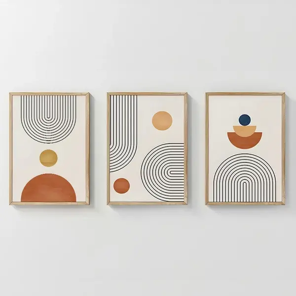 Set 3 tablouri Lenda Multicolor 33x1.5x48 cm