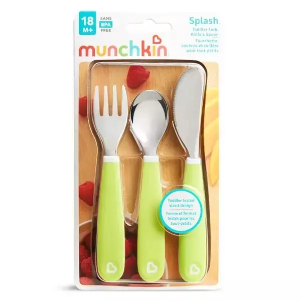 Set 3 tacamuri Munchkin pentru copii Splash 18L+ light green