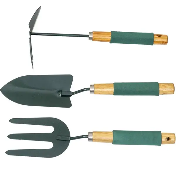 Set 3 Ustensile de Gradina pentru Plantat Maner Soft, Verde