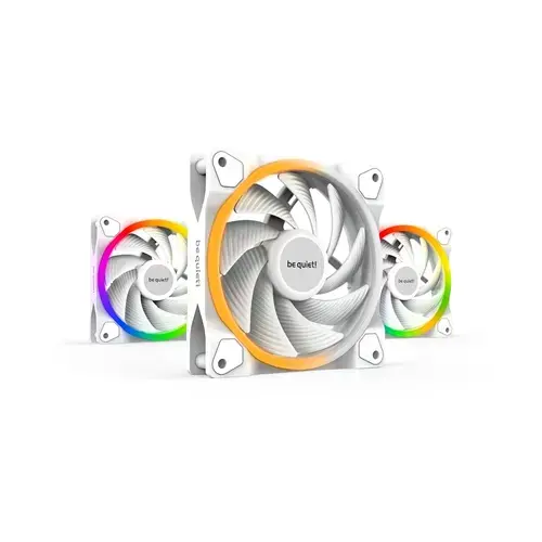 Set 3 ventilatoare be quiet! LIGHT WINGS WHITE, 120mm, PWM, ARGB (Alb)