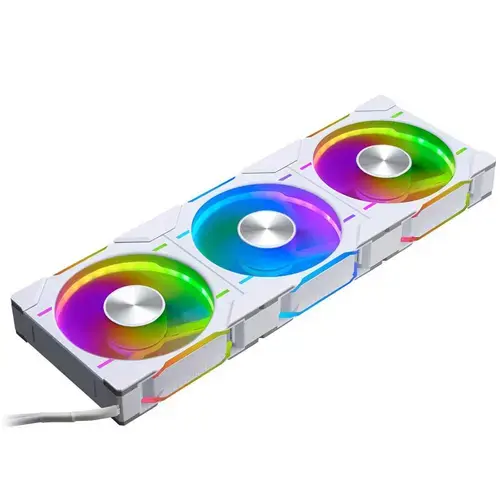 Set 3 ventilatoare Phanteks D30 Regular, iluminare RGB, 120 mm, 2000 rpm, PWM (Alb)