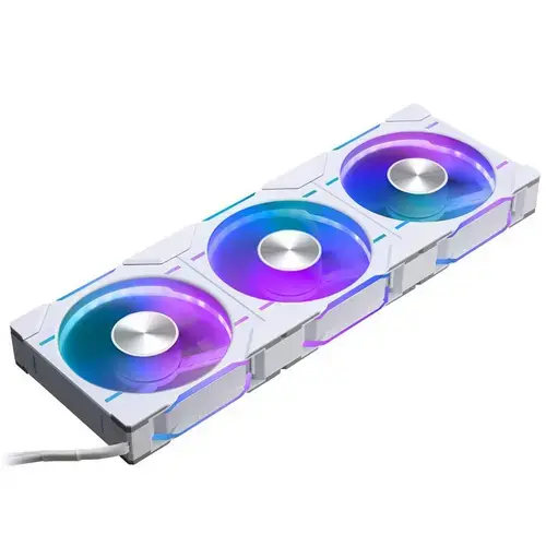Set 3 ventilatoare Phanteks D30 Reversed, iluminare RGB, 120 mm, 2000 rpm, PWM (Alb)