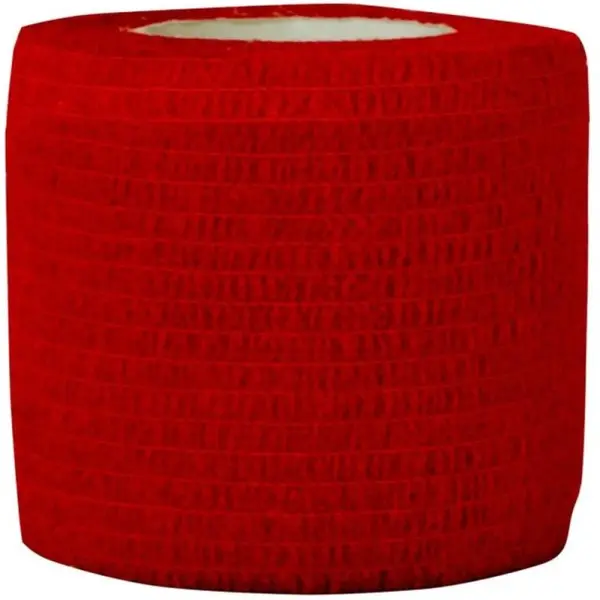 Set 3 x Bandaj Coeziv Autoadeziv, 5.0 cm x 4.5 m, Rosu, Prima, 1 Rola