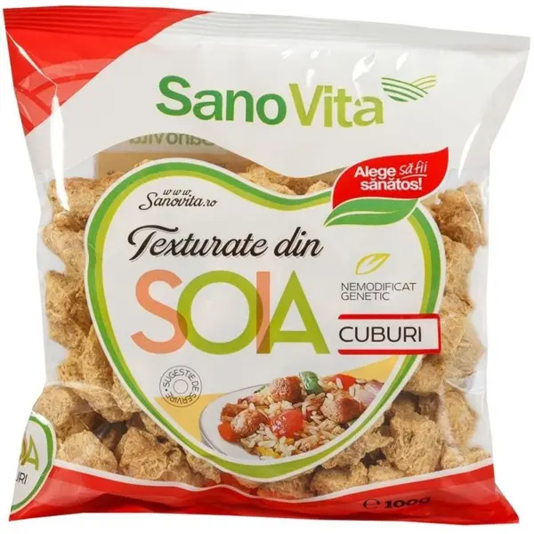 Set 3 x Cuburi Vegetale din Soia, Sanovita, 100 g