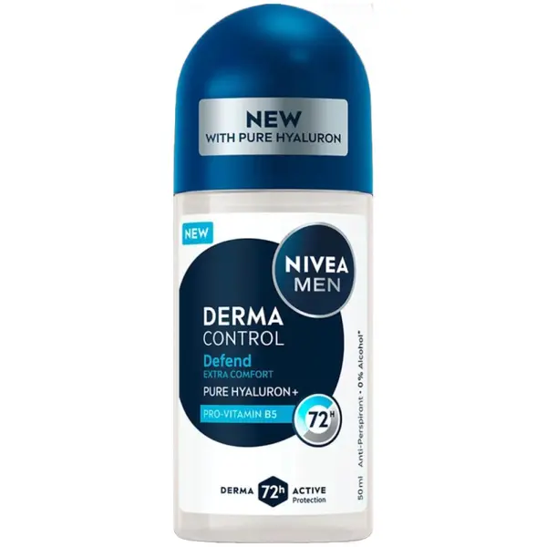Set 3 x Deodorant Roll-on Nivea Men Derma Control Defend, 50 ml