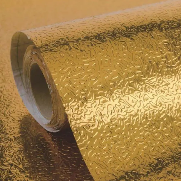 Set 3 x Folie Adeziva Aluminiu Bucatarie 60x300 cm Auriu