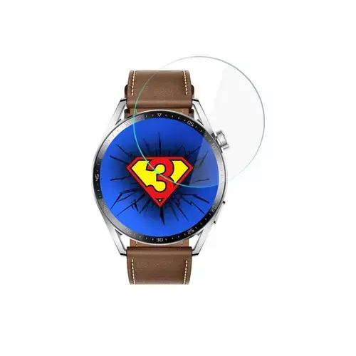 Set 3 x Folie ecran 3MK Arc, pentru Huawei Watch GT 3 46 mm, Film policarbonat, 0.2 mm, Full Cover, Transparent