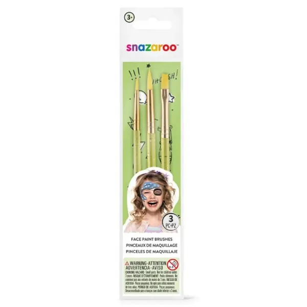 Set 3 x Pensule Pictura pe Fata, Snazaroo
