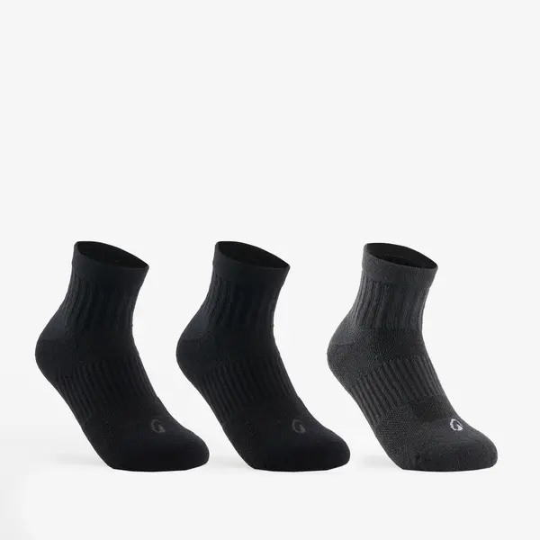 SET 3 X PERECHI ȘOSETE SPORT LUNGI RS 500 NEGRU GRI COPII