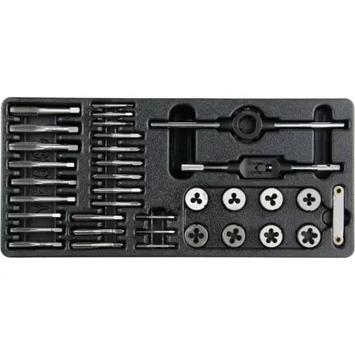 Set 35 filiere si tarozi pentru dulap scule Yato
