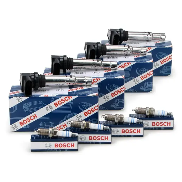 Set 4 Buc Bobina De Inductie Bosch + Set 4 Buc Bujie Bosch Seat Altea 2007 4 X 0 986 221 023 + 4 X 0 242 240 665