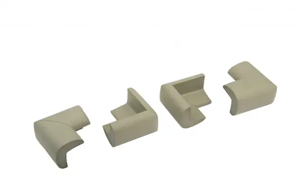 Set 4 bucati groase protectii colturi mobilier, 3.5x1.2x5.5 cm, Diverse culori