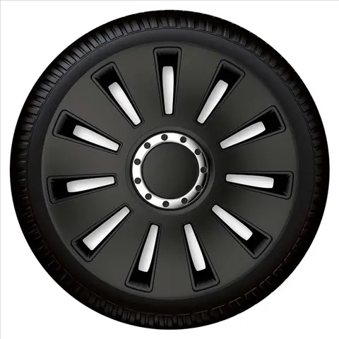 SET 4 CAPACE ROTI JANTE R15" SILVERSTONE PRO BLACK -PETEX