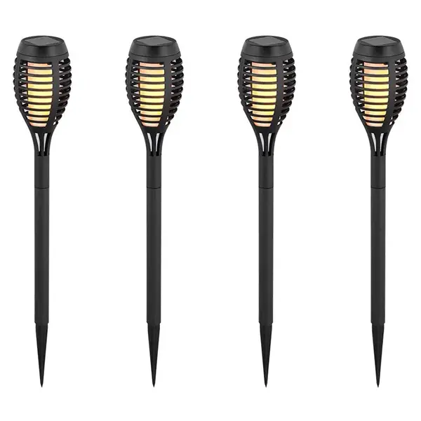 Set 4 corpuri iluminat gradina V-TAC, ip44 3 in 1 efect flacara incarcare solara, SKU-8689
