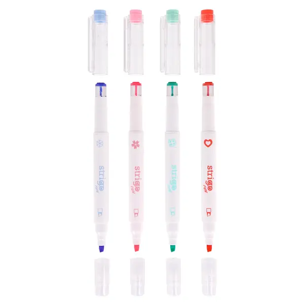 Set 4 Evidentiatoare 2 in 1 cu stampila pe rola , model Panda