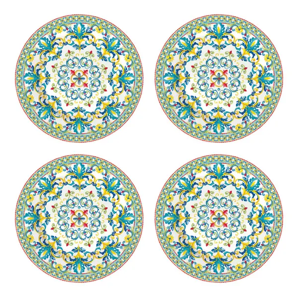 Set 4 farfurii pentru desert - Mediterraneo Blue | Easy Life