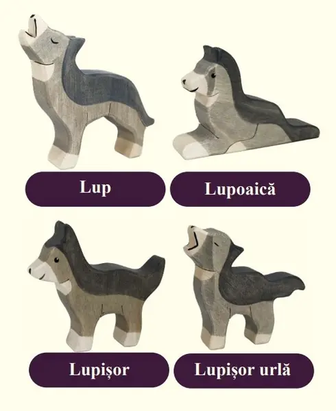 Set 4 figurine - Familie de lupi | Didy Toys