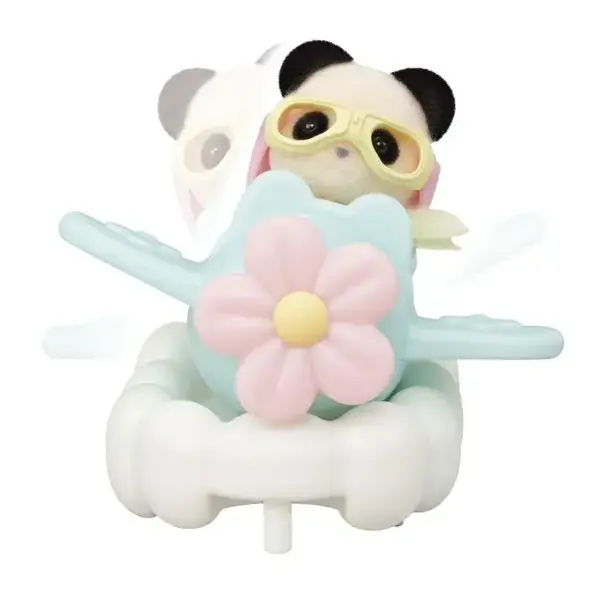 Set 4 figurine - Sylvanian Families - Distractie avion si tren | Epoch