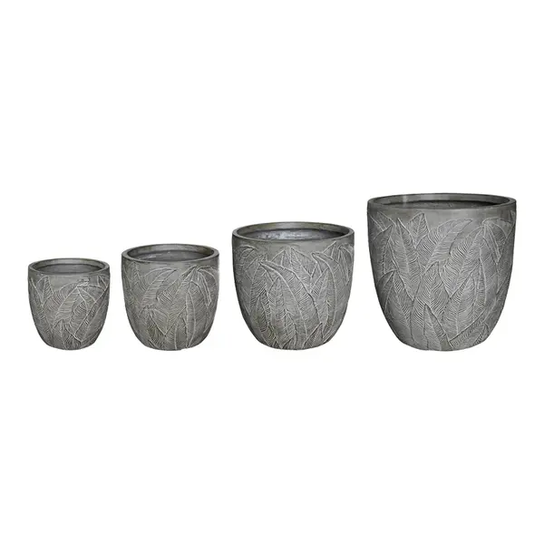 Set 4 ghivece Oniella, stil antic, ceramică, variate, gri, 45x45x44 cm