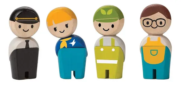 Set 4 jucarii - Service Crew Wood | Plan Toys
