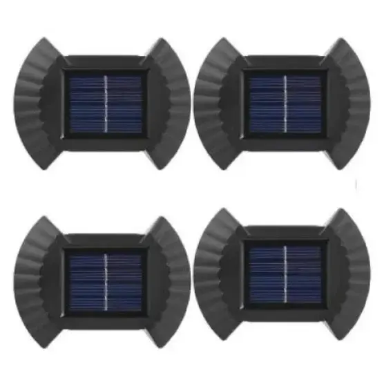 Set 4 Lampi Solare LED Bidirectionale Gard si Scari - 200mAh, IP65, Alb Cald, Senzor Automat